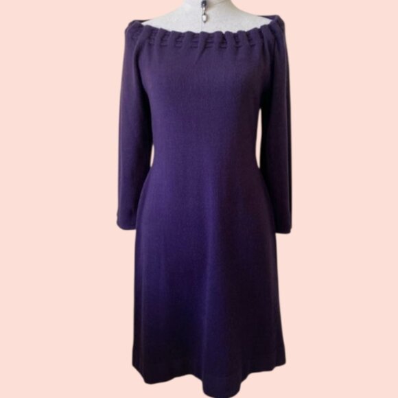 Connected Apparel Long Sleeve Purple Dress 100% Acrylic Size XL - Picture 1 of 5